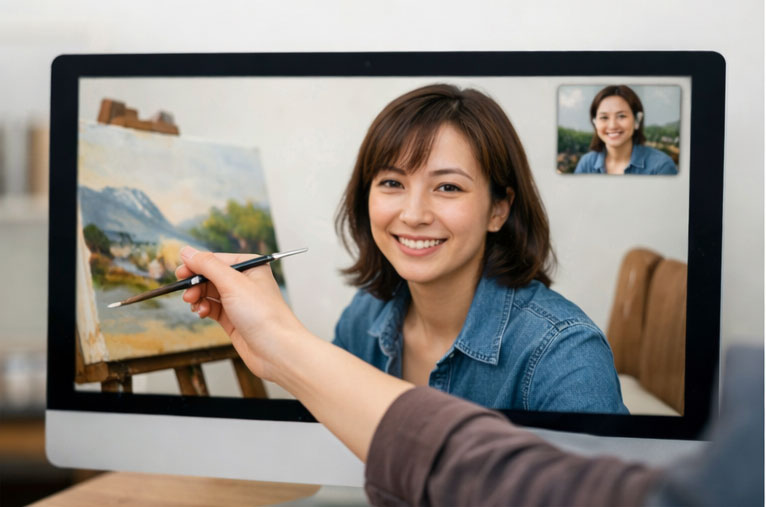 直接質問できるオンライン絵画講座